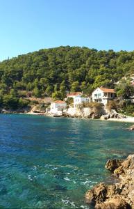 a group of houses on the shore of a body of water at IRENA apartment by the beach in Gdinj