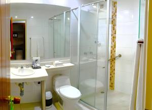 Koupelna v ubytování Hotel Chicala