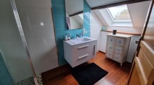 Koupelna v ubytování Chambre Colomby Kaabi Marina