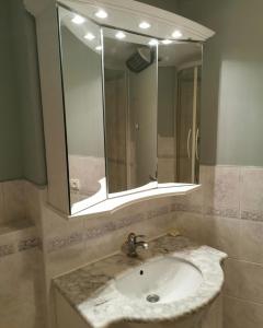 a bathroom with a sink and a mirror at Cergy vers Paris 4-6 personnes in Cergy