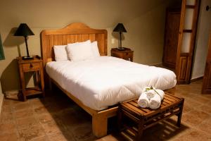 Postel nebo postele na pokoji v ubytování Hotel Casa del Fraile