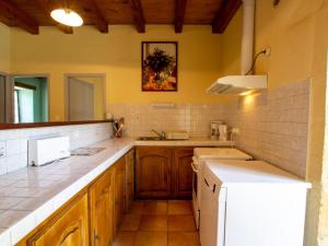 Kuchyň nebo kuchyňský kout v ubytování Gîte charmant à Saint-Avit-Rivière avec jacuzzi et jardin - FR-1-616-87