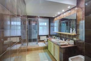 bagno con doccia, lavandino e servizi igienici di Guest House Il Limone Nascosto a Roma
