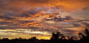 O nascer ou o pôr do sol visto a partir do apartamento