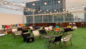 Posezení v ubytování KOZAYO Hongdae Hostel