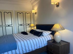 Ένα ή περισσότερα κρεβάτια σε δωμάτιο στο Appartment le bleu +18 φωτογραφίες