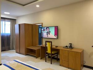 TV a/nebo společenská místnost v ubytování Hotel 5092
