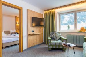 Voodi või voodid majutusasutuse Hotel Falknerhof toas