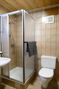 Koupelna v ubytování Pension DORFPLATZL Pitztal