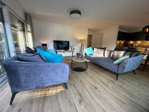 Χώρος καθιστικού στο Ferienwohnung Ludwig