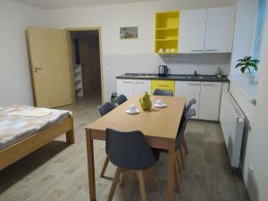 Eldhús eða eldhúskrókur á Apartmány Dalov