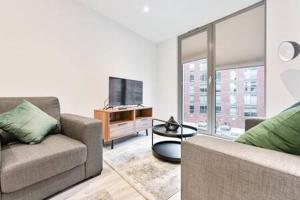 Seating area sa Lovely Central Birmingham 1 Bed Apartment