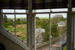 a view from a window of a house at Ulbster Arms Hotel near Thurso in Halkirk