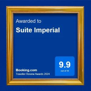 Certifikát, ocenenie alebo iný dokument vystavený v ubytovaní Suite Imperial
