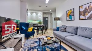 Et opholdsområde på Rezydencja Niechorze 324 z Basenem, Sauną, Jacuzzi, przy samej PLAŻY - 5D Apartments - 5D Apartamenty