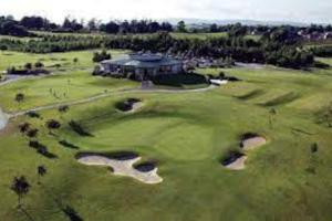 an aerial view of a golf course at 3 bed semi-detached house in a quite estate in Bruff