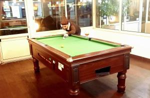 a man is playing a game of billiard at Kyriad Caen Sud in Ifs