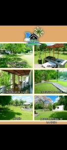 a collage of pictures of a yard with a house at Quinta Nova Sky in Tamasopo