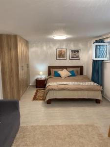 1 dormitorio con 1 cama grande en una habitación en Enna House 2 en Athens