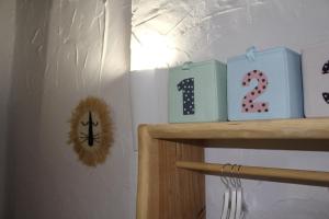 a shelf with numbers on it in a room at Cortijo Wenceslao II 