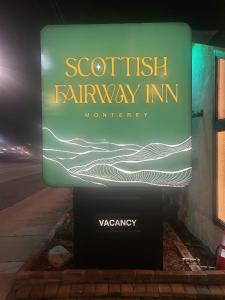 a sign that reads scottish railway in worcester at Scottish Fairway Inn in Monterey