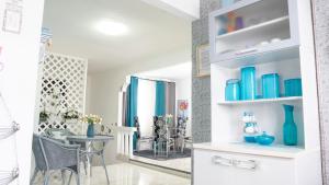 Kuchyň nebo kuchyňský kout v ubytování Rowy's appartement