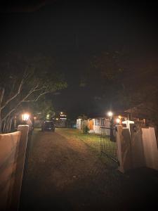 a car parked in a driveway at night at Blasina el valle in Valle de Anton