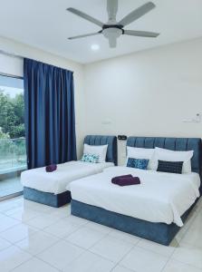 Ένα ή περισσότερα κρεβάτια σε δωμάτιο στο Langkawi Breezy Minsu, Private Pool