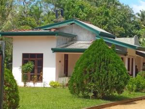 a house with two trees in front of it at New Gama Guest in Polonnaruwa