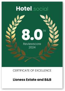 Certifikát, hodnocení, plakát nebo jiný dokument vystavený v ubytování Lioness Estate - Dunedin