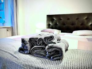 Llit o llits en una habitació de Luxury Apartment In City Centre