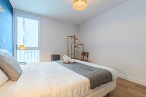 Posteľ alebo postele v izbe v ubytovaní Charming apartment 2ch 4p parking and balcony
