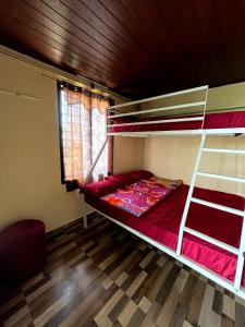 a bedroom with a bunk bed and a ladder at Casspo bunk bed in Devikolam
