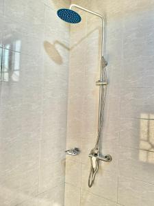 a shower with a shower head in a bathroom at F.A.M Homes Tabata in Dar es Salaam