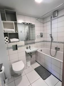 Kalnciema flat tesisinde bir banyo