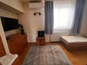Ein Bett oder Betten in einem Zimmer der Unterkunft Apartmány Teddy Bojnice