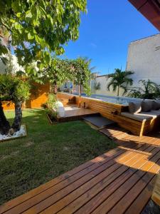 Zahrada ubytování Casa com Piscina