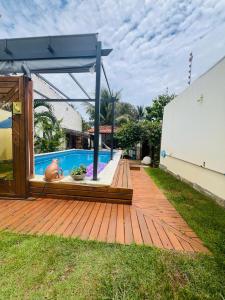 Bazén v ubytování Casa com Piscina nebo v jeho okolí