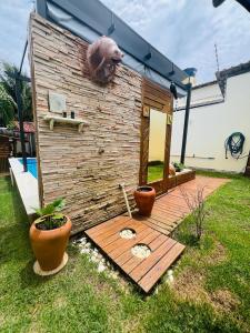 Zahrada ubytování Casa com Piscina