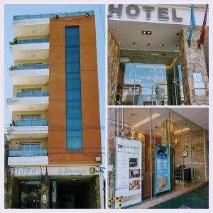 a collage of three pictures of a hotel at Casa Magno Apart Boutique in Salta