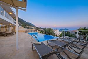 a villa with a view of the pool at Lumiere Villas 2 in Kalkan