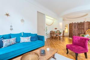 Et opholdsområde på Center apartment with lots of charm