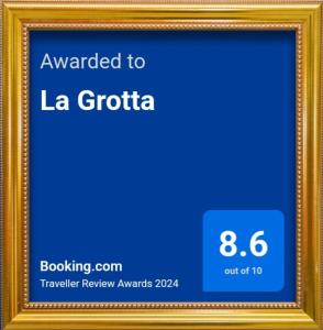 Certifikát, ocenenie alebo iný dokument vystavený v ubytovaní La Grotta