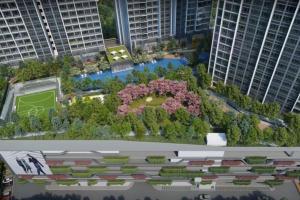 una representación de un parque en una ciudad con edificios altos en Greenfield Residence @ Sunway 3R2B 3-7 Pax Free 2 Parking Condo, en Petaling Jaya