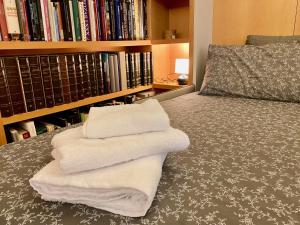 Una cama o camas en una habitación de The L i b r a r y