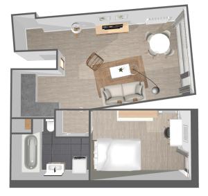 Plán poschodí v ubytovaní Europe/Flandres stations apartment with balcony!