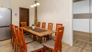 Kuchyň nebo kuchyňský kout v ubytování Kendosz Apartman