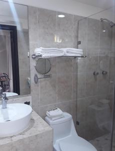 Koupelna v ubytování Hotel Chablis Palenque