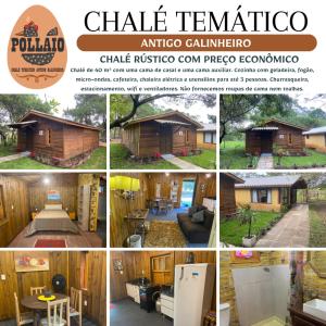 a collage of photos of a chica tulumulumulum akimbo at CHALÉS DO VÔ LÉRIO/TORRES-RS in Torres