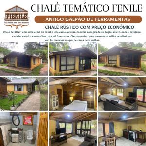 un collage de fotos de una casa pequeña en CHALÉS DO VÔ LÉRIO/TORRES-RS, en Torres